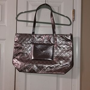 Dark Silver Bath and Body Works Large Tote Bag